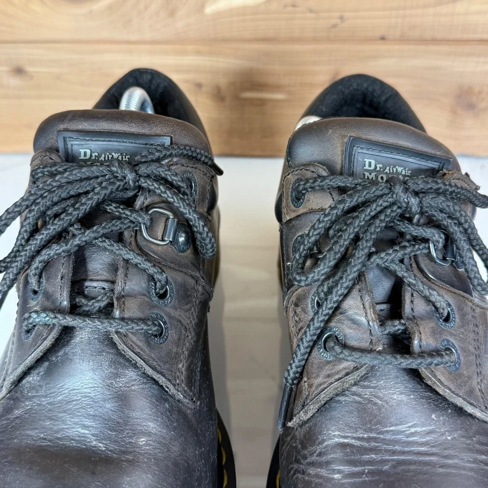 Dr. Martens Industrial Brown Leather Work Shoes 8933 Slip Resistant Mens 12 VTG
